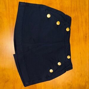 J.Crew Crewcuts Girls’ Navy Sailor Skirt – Size 7 – Gold Button Detail